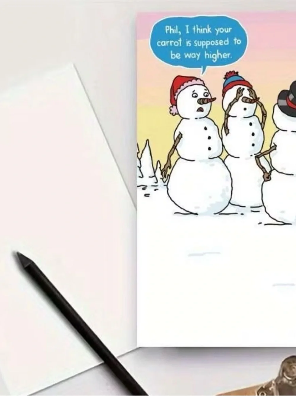 Snowman Funny Greeting Card